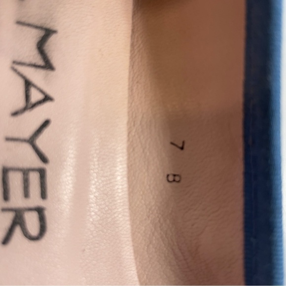 Paul Mayer Ladies Snakeskin Flats in Sky Blue - Picture 9 of 11